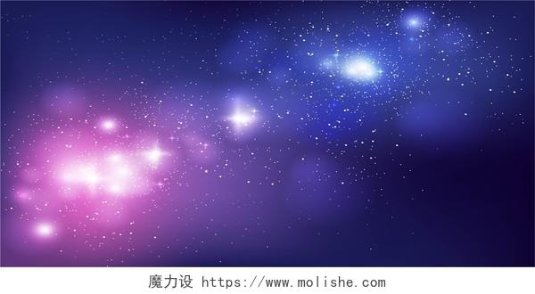 科幻唯美炫彩紫色黑洞星空银河背景渐变背景海报素材